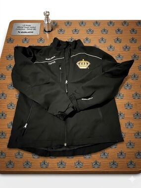 Bauer Black Jacket with Los Angeles Kings  Crown Patch and White Trim